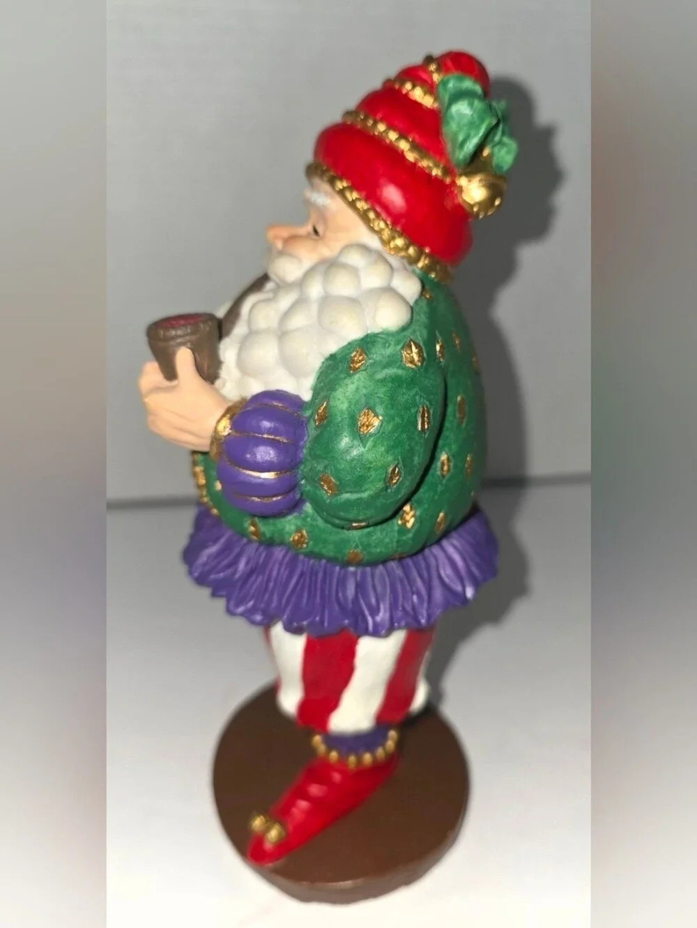 Vintage Jaimy Santa Figurine Jolly Father Christmas Smoking a Pipe Collectable